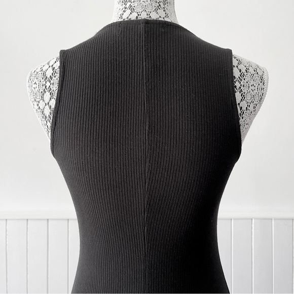 Dynamite Black Sleeveless Ribbed Knit Jersey Dress Size S - Picture 10 of 15